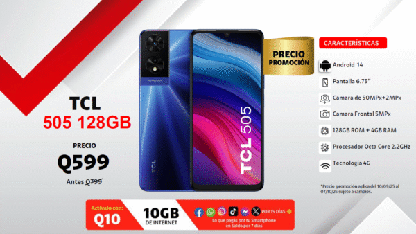 TCL 505 128GB CLARO