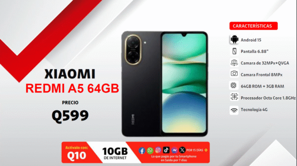 XIAOMI REDMI A5 64GB CLARO