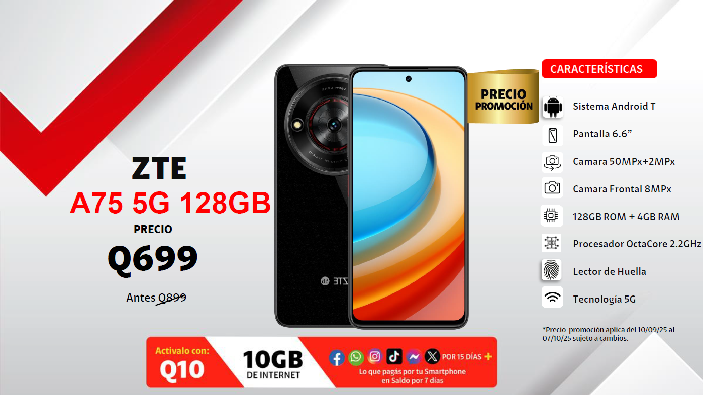 ZTE A75 5G 128GB CLARO