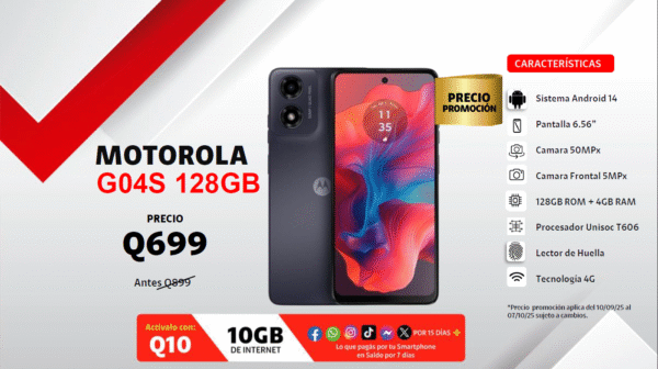 MOTOROLA G04S 128GB CLARO
