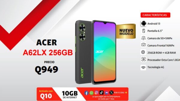 ACER A62LX 256GB CLARO