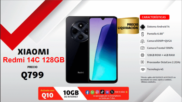 XIAOMI REDMI 14C 128GB CLARO