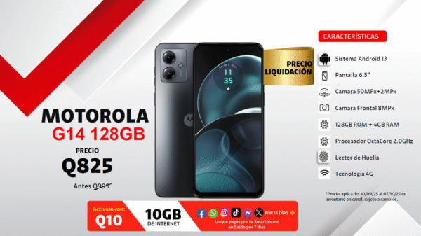 MOTOROLA G14 128GB CLARO