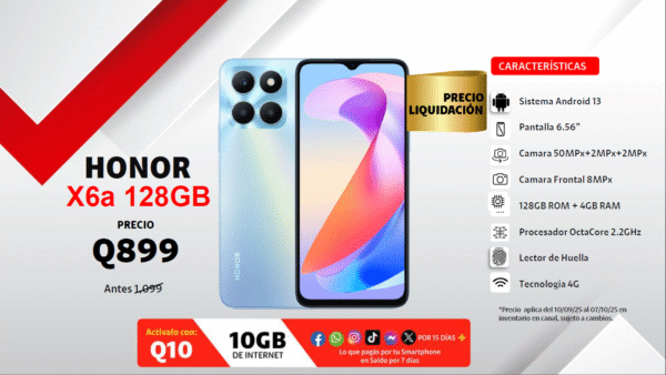 HONOR X6a 128GB CLARO