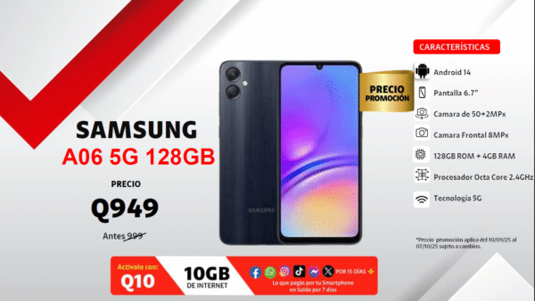 SAMSUNG A06 5G 128GB CLARO