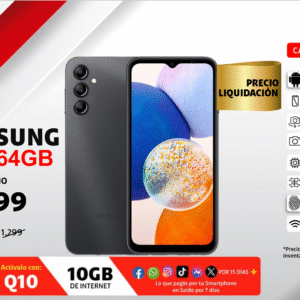 SAMSUNG A 14 64GB CLARO