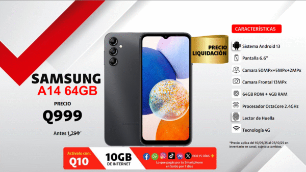 SAMSUNG A 14 64GB CLARO