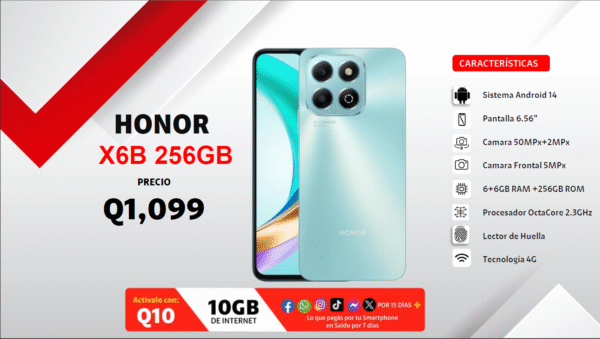 HONOR X6B 256GB CLARO
