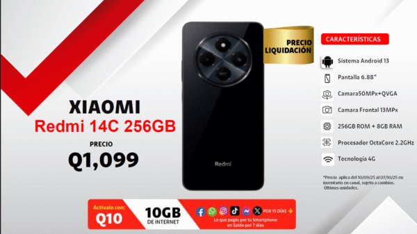 XIAOMI REDMI 14C 256GB CLARO