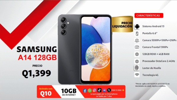SAMSUNG A14 128GB CLARO