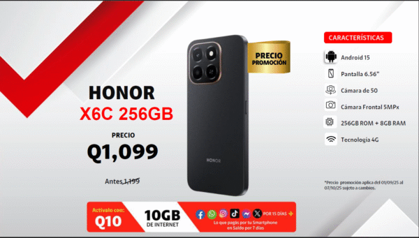 HONOR X6C 256GB CLARO