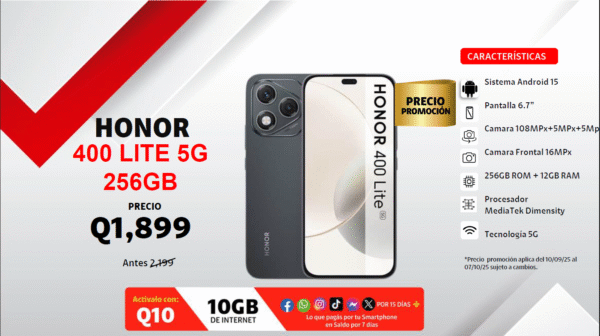 HONOR 400 LITE 5G 256GB CLARO