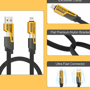 Cable de Carga multi puntas 4en1 Marca Flat